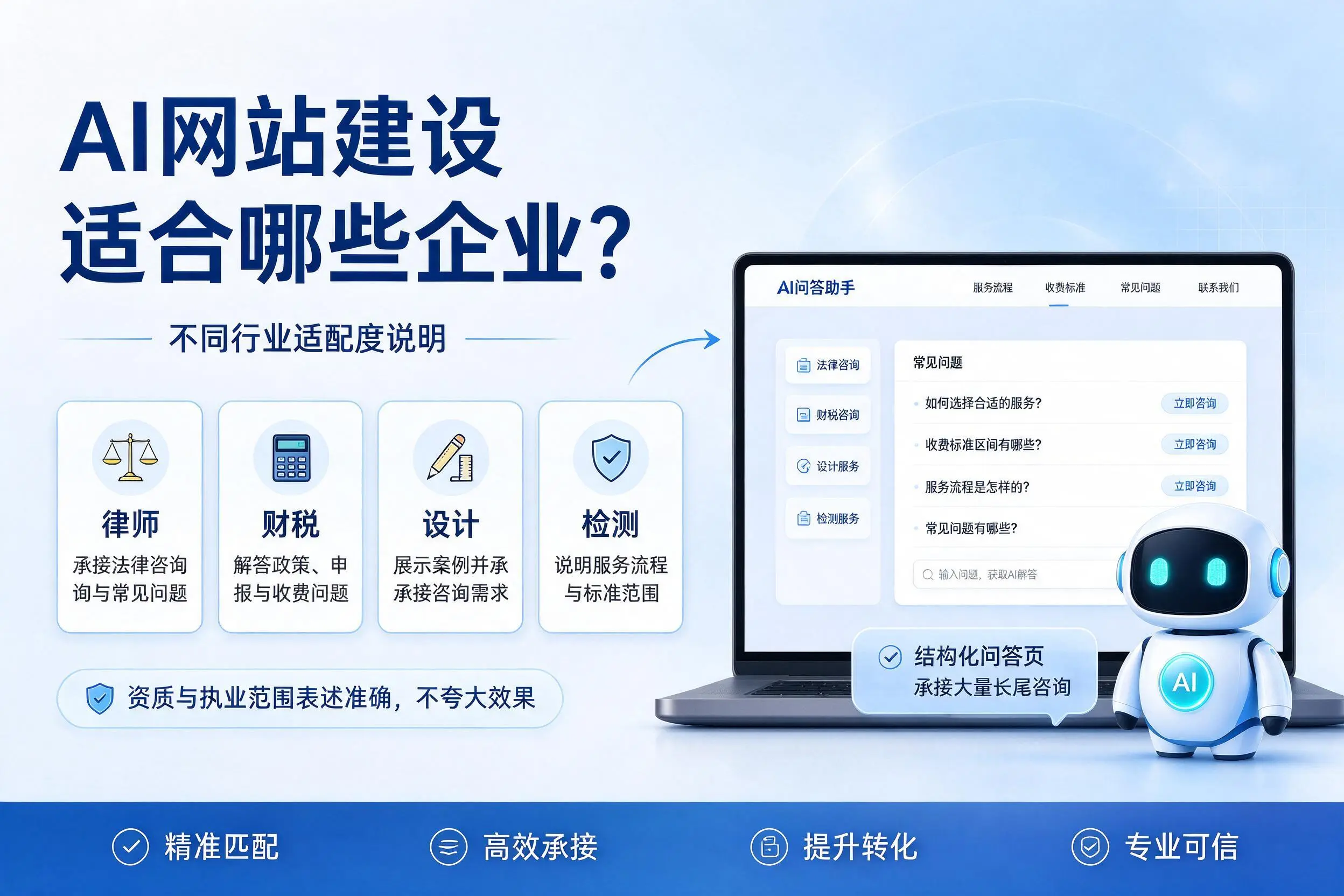 AI网站建设适合哪些企业?九江不同行业适配度说明