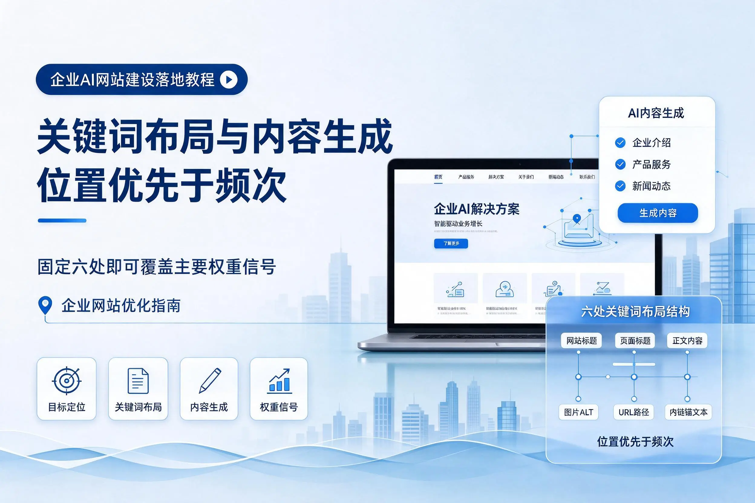 九江企业AI网站建设落地教程:关键词布局与内容生成
